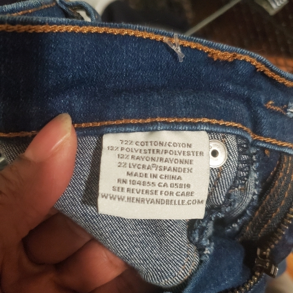 Henry & Belle Womens High Rise Super Skinny Jeans  Blue Size 24 - Picture 7 of 7